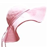SEASHELL PINK WIDE BRIM COTTON FLOPPY BEACH SUN HAT