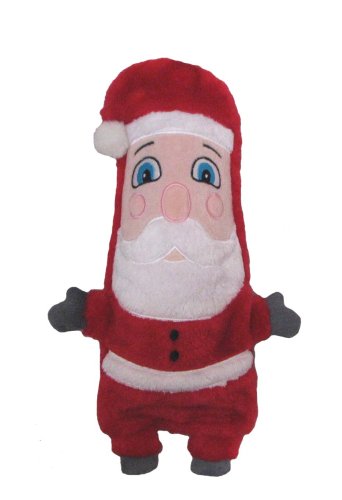 See Kyjen Plush Puppies Santa Bottle Buddy Dog Toy