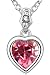 Swarovski Crystal Pink Heart Pendant Necklace 18
