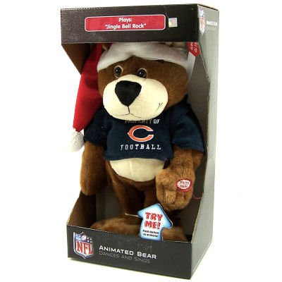 Buy CHICAGO BEARS DANCING CHRISTMAS TEDDY BEAR TOY by Forever Collectibles