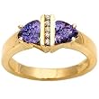 14K Yellow Gold Tanzanite and Diamond Ring