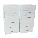 25 White Stackable Ladies Shoe Boxes