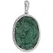  : STERLING SILVER AVENTURINE CARVED DRAGON PENDANT BY SAJEN