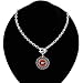 NCAA Georgia Bulldogs Round Heart Art Nouveau-Style Toggle Necklace
