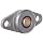 Spyraflo HF2-500-B Self-Aligning, SAE-840 Oil Impregnated Bronze Bearing With Aluminum 2-Bolt Hole, 1/2" Inner-Diameter Housing-Flange