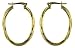 9ct Yellow Gold Ladies Oval Hoop Earrings