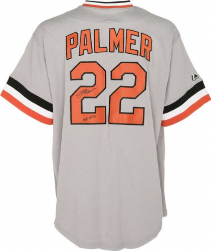 Jim Palmer Autographed Jersey | Details: Baltimore Orioles, Grey Cooperstown Collection Throwback, HOF 90 Inscription