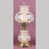 Quoizel Clear Frosted French Gold Grand Hurricane Table Lamp
