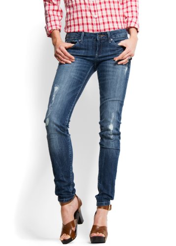 Mango Women's Decorative Ripped Jean 