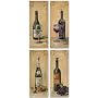 White and Red Wine With Grapes and Glass Set (Four Prints) by Shari White 4"x10" Art Print Poster