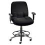 Olympian Big and Tall Drafting Stool Black Fabric