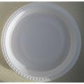 50 X 10.25" Extra Strong White Disposable Plastic Plates ~ Suitable for Hot & Cold Food