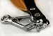 Dean & Tyler Leather Short Dog Handle Leash - 1 Ft - With Leather Padding - Absolute Control Black - Easy Release Snap Hook By Herm Sprenger - Made in Europe !!!