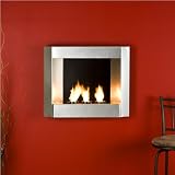 Southern Enterprises Wall Mount Silver Gel Fireplace