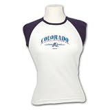 Colorado Avalanche Ladies Dazzled Cropped Sleeve T-Shirt at Reebok
