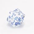 GameScience Translucent Precision Diamond d20 Dice, hand-inked