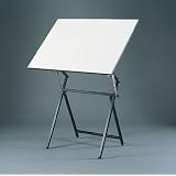 Alvin Fold-A-Matic Drafting Table Base Only, White by
