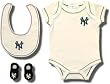 Officially licensed New York Yankees logo embroidered 3-piece ensemble for infants