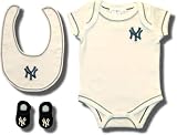 Officially licensed New York Yankees logo embroidered 3-piece ensemble for infants