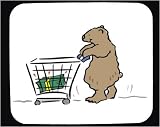 Mauspad mit Dekoration - drängen, Shopping, Finanzen, Geld, Markt, Warenkorb, Bär