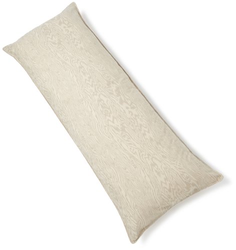 Pinzon Faux Bois Printed Body Pillow with Removable Cover, Coffee