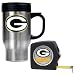Green bay Packers NFL Travel Mug & Tape Measure Gift Set - Primary Logo
