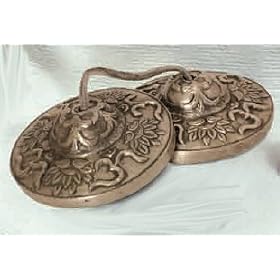 Raised Om Motif Tibetan Cymbals (Tingsha)