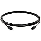 Abacus24-7 OPTICAL TOSLINK DIGITAL FIBER OPTIC AUDIO CABLE-12 feet