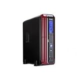 Sentey Case SS1-2422 Slim Tower LCD Display Microatx / ITX 450W Power Supply Dark Red Slim