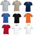Ringer T-Shirt von Fruit of the Loom S M L XL XXL verschiedene Farben