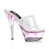 6 Inch Sexy Exotic Dancer Shoes High Heel Platform Lite-Up Light Up Slide