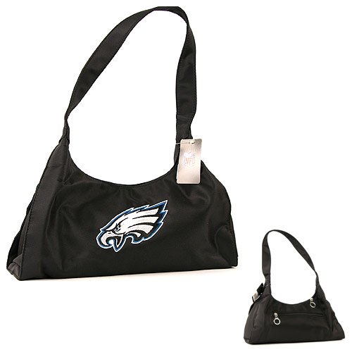 Philadelphia Eagles Purse / Handbag (Solid Black, 12.5
