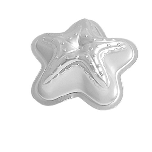 Image of Amico Silver Tone Aluminum Starfish Shaped Xmas Cake Pudding Maker Mold Pan