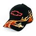 Chevrolet 3D Raised Bowtie Flame Baseball Hat
