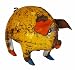 Large Fat Piggy : Recycled Metal Pig Garden Art Sculpture