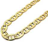 Mens 14k Yellow Gold Mariner Link Chain Necklace 20.5 Inch