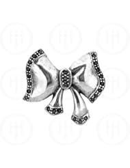 Sterling Silver -Pin Marcasite Bow MP40