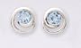Oval Silver and Blue Topaz Earrings