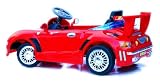 Radio Remote Controlled Electric Ride-On Porsche-Style Sports Car for Kids Ages 3-5 w/ Lights & Sound Effect (Red)