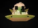 Bath & Body Works Aromatherapy Eucalyptus Spearmint Gift Basket including Body Wash, Body Lotion, Stress Releief Roll-on, and a pouf. Travel Sizes.