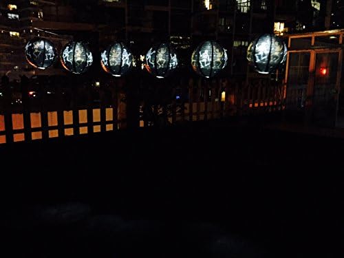 Set of 6pcs 12'' Halloween Props Party Decorations Paper Lanterns w/ LED Lights (Black Dancing Ghost)