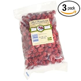 Willamette Valley Fruit Company Red Raspberry All-Natural IQF Frozen Fruit, 2-Pound Resealable Polybags (Pack of 3)