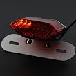 Cafe Racer Red Lens 12V LED Amber Red Motorcycle Brake Tail Light Turn Signals Lamp Integrated Number License Plate Frame Bracket Silver For Kawasaki Vulcan 800 Drifter Eliminator 700 750 500 LTD 400 Classic 400 Drifter EL250 3L125 Eliminator EN550A VN500C VN750 VN800A Classic VN800B