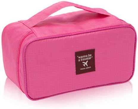 Icon Waterproof Travel Toiletries Bag Portable Underwear Pouch Organizer (Pink)