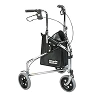 Winnie Deluxe 3 Wheel Steel Rollator, 7.5 Casters w/ Loop Locks