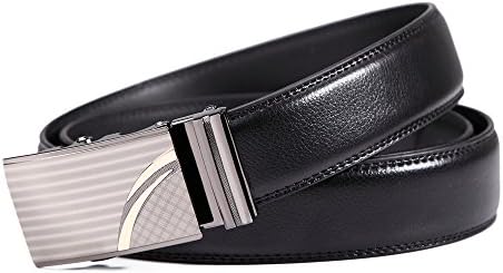 Men's Genuine Leather Belt Auto Buckle 35mm Micro-adjustable Belts A369