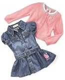 Guess? Baby Girl Denim Dress & Knit Sweater
