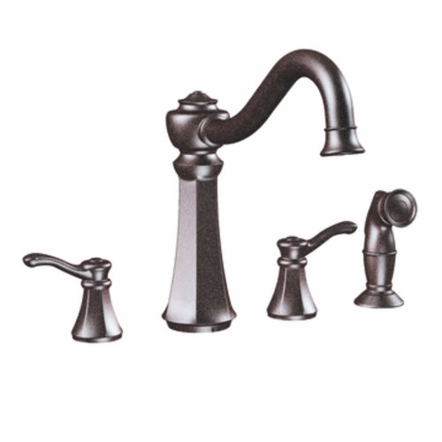 Moen CA7068ORB Vestige Two-Handle High Arc Kitchen Faucet, Oil Rubbed Bronze