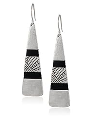 The SAK Thread Paddle Silver Drop Earrings