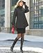 Jones New York Women's Pique Waffle Weave 4 Button Single Breasted Swing Coat with Stand Collar